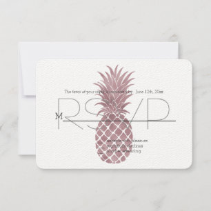 Rose Gold Ananas UAWG RSVP Karte