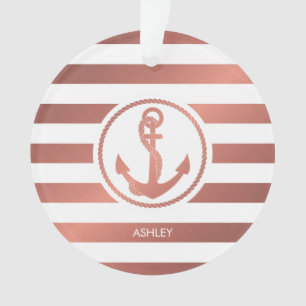 Rose Gold Anker Ornament