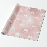 Rose Gold Antike Französischer Wein Thema Geschenkpapier<br><div class="desc">Paris Vintages Weinmuster mit Weingläsern verpackt Papier.</div>