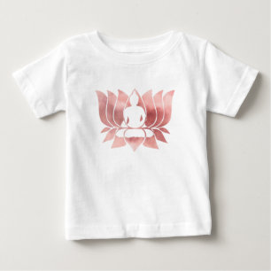 Rose Gold Aquarell Textur Buddha Meditation Zen Baby T-shirt