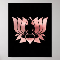 Rose Gold Aquarell Textur Buddha Meditation Zen