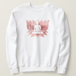 Rose Gold Aquarell Textur Buddha Meditation Zen Sweatshirt