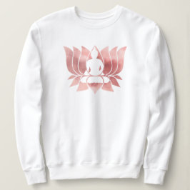 Rose Gold Aquarell Textur Buddha Meditation Zen Sweatshirt