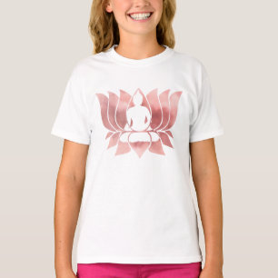 Rose Gold Aquarell Textur Buddha Meditation Zen T-Shirt
