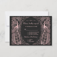 Rose Gold Art Deco Frieden Schwarze UAWG