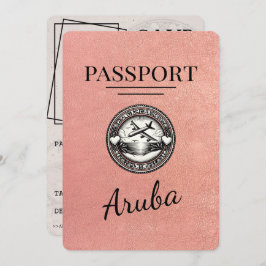 Rose Gold Aruba Pass Save the Date