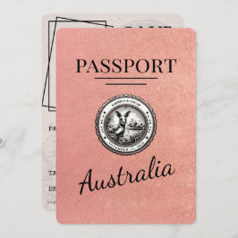 Rose Gold Australia Pass Save the Date