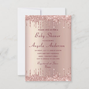Rose Gold Baby Boy Shower Einladung Beispiel