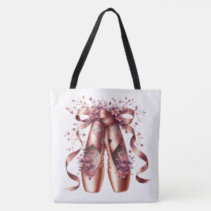 Rose Gold-Ballettschuhe große Schultertasche 