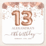 Rose Gold Balloons 13. Geburtstagsparty Rechteckiger Pappuntersetzer<br><div class="desc">Beginnen Sie Ihren 13. Geburtstag mit unseren Rose Gold Balloons 13. Geburtstagsparty Paper Untersetzer. Diese Untersetzer sind mehr als nur ein praktisches Accessoire; sie sind eine stilvolle Ergänzung, die Ihrem besonderen Tag mehr Eleganz verleiht. Das elegante Design der Goldballons in der Rose verleiht Ihrem Event eine Touch der Verfeinerung, die...</div>