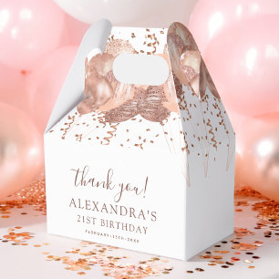 Rose Gold Balloons Vielen Dank 21. Geburtstag Part Geschenkschachtel