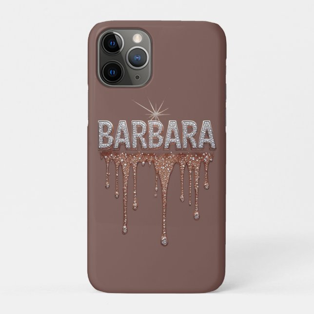 💖 Rose Gold “Barbara” Luxe Glow  Diamant Glitter Case-Mate iPhone Hülle (Rückseite)
