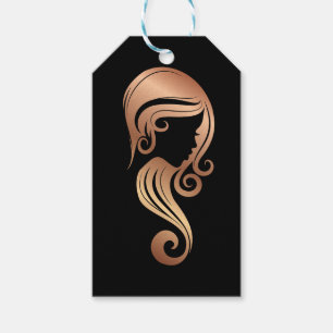 Rose-Gold-Beauty-Mädchen-Frisuren- und Schmink-Sal Geschenkanhänger