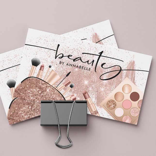 Rose Gold Beauty Trendy Visitenkarte (Von Creator hochgeladen)
