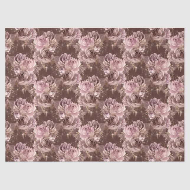 Rose Gold Bee Series Design 11 Tissue Paper Seidenpapier (Vorderseite)