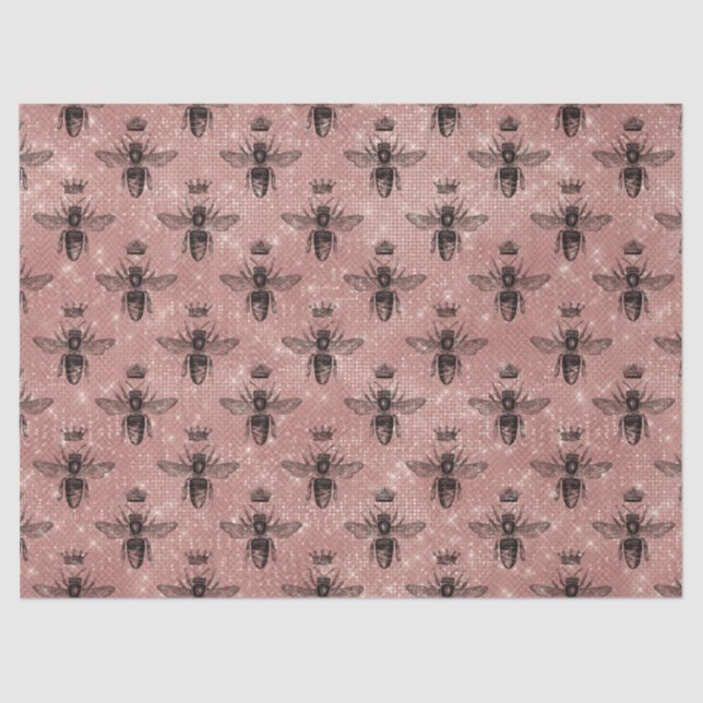 Rose Gold Bee Series Design 13 Seidenpapier (Vorderseite)