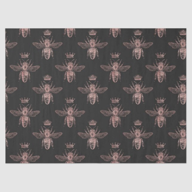 Rose Gold Bee Series Design 17 Seidenpapier (Vorderseite)