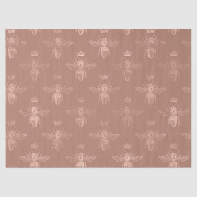 Rose Gold Bee Series Design 19 Seidenpapier (Vorderseite)