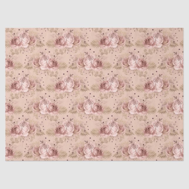 Rose Gold Bee Series Design 8 Tissue Paper Seidenpapier (Vorderseite)