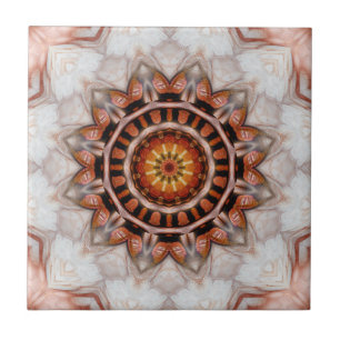 Rose Gold Bird Feather Geometric Muster Tile Fliese