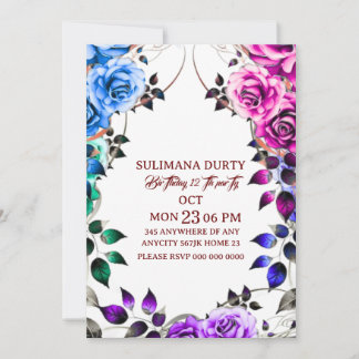 Rose Gold Birthday Invitation Template: Let's Part Einladung