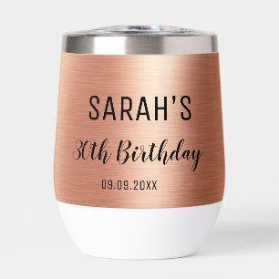 Rose Gold Black 30. Geburtstag Party Elegant