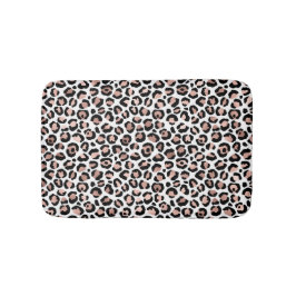Rose Gold Black Leopard Printcheetah trendy Badematte