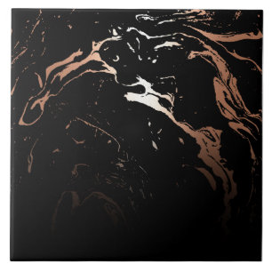 Rose Gold Black Marble Fliese