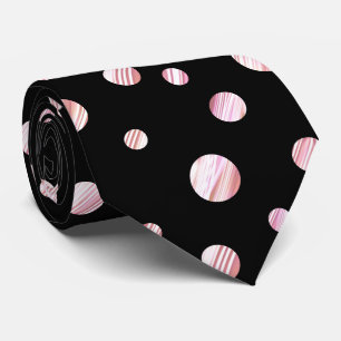 Rose Gold Black Polka Dot Circles Geometrisches Mu Krawatte