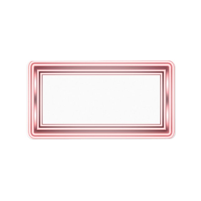 Rose Gold Blank Address Labels Adressaufkleber (Vorne)