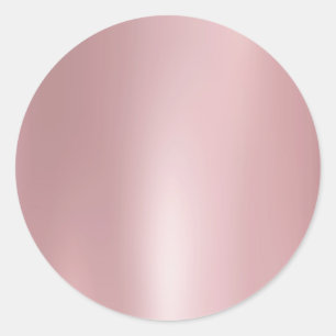 Rose Gold Blank Elegant Moderne Vorlage Trendy Runder Aufkleber