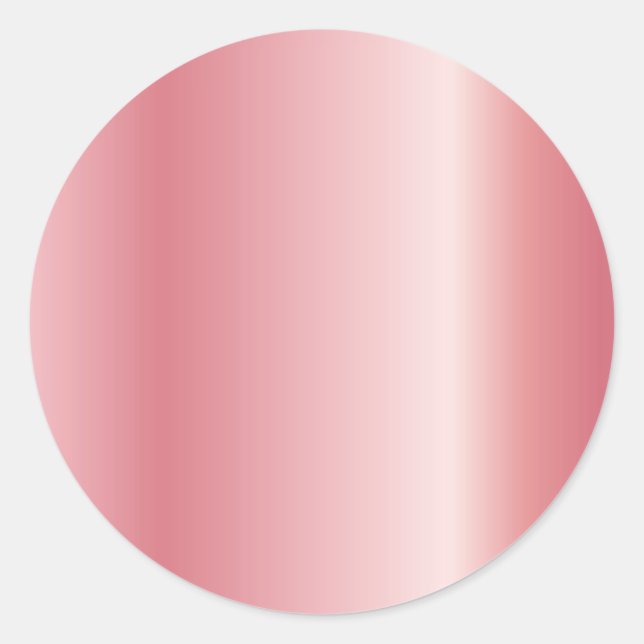 Rose Gold Blank Template Benutzerdefinierter Text  Runder Aufkleber (Vorderseite)