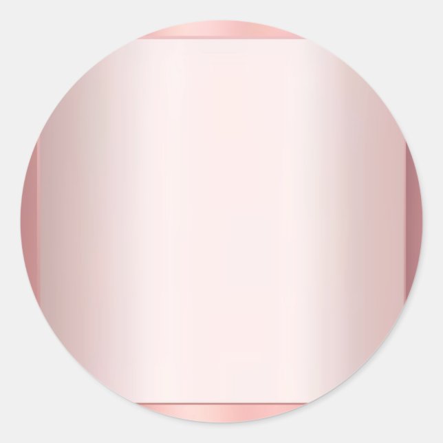 Rose Gold Blank Template hinzufügen Runder Aufkleber (Vorderseite)
