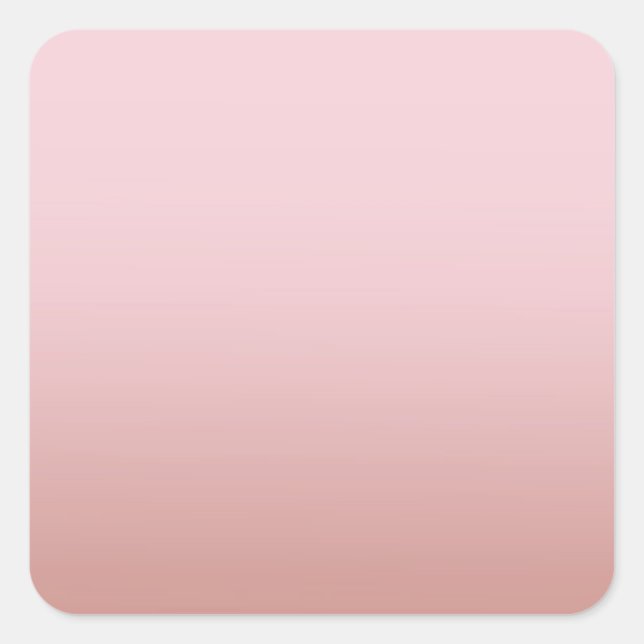 Rose Gold Blank Template hinzufügen Text Elegant Quadratischer Aufkleber (Vorderseite)