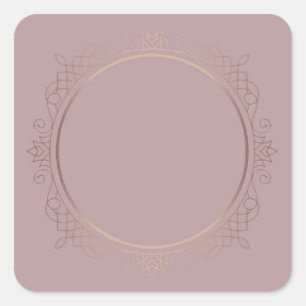 Rose Gold Blank Template Hinzufügen von Text Elite Quadratischer Aufkleber