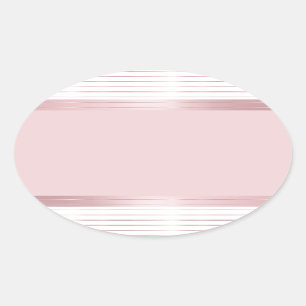 Rose Gold Blank Template Trendy Elegant Moderne Ovaler Aufkleber