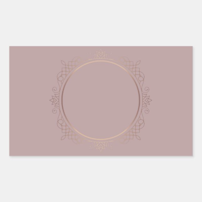 Rose Gold Blank Vorlage Hinzufügen des Textdesigns Rechteckiger Aufkleber (Vorderseite)