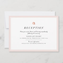 Rose Gold blumengeschmückte minimalistische Hochze Einladung