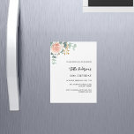 Rose Gold Blumengrün Luxus Geburtstag Magneteinladung<br><div class="desc">Ein schick weißer Hintergrund. Dekoriert mit einer Rose Gold und rot rosa Blumen,  Rose Blume und grüne Aquarell Eukalyptus Blätter,  Sprigs,  Grün und ein Imitat goldbraun. Personalisieren Sie Ihren Namen und Ihre Party-Daten und fügen Sie diese hinzu.</div>