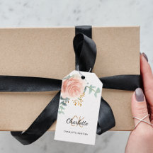 Rose Gold Blumengrün Monogramm Firmenmarke