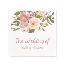 Rose Gold & Blush Blume Hochzeit von Napkin