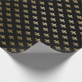 Rose Gold Blush Fior de Lis Black Royal Paris Geschenkpapier