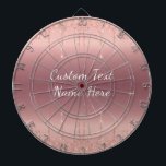 Rose Gold Blush Glitzer Benutzerdefinierter Text-D Dartscheibe<br><div class="desc">Dart Boards mit Custom Text Rose Gold Blush Glitzer Sparkle Tropfen Hochzeit oder Party Supplies / Geschenk - Fügen Sie Ihren einzigartigen Text / Name oder Entfernen Text - Make Your Special Dartboard Gift - Neu vergrössern und verschieben oder entfernen und hinzufügen / Elemente mit Anpassungstool. Design von MIGNED. Bitte...</div>