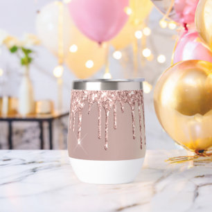 Rose Gold Blush Glitzer Funkelnd Tropfen