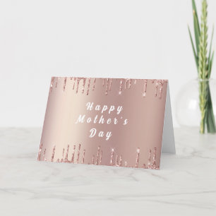 Rose Gold Blush Glitzer Muttertagskarte Karte