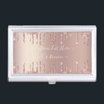 Rose Gold Blush Glitzer Sparkeln Tropfen Benutzerd Visitenkarten Dose<br><div class="desc">Rose Gold Blush Glitzer Sparkle Tropfen Custom Text Pink Modern - Fügen Sie Ihren einzigartigen Text oder Entfernen Text - Make Your Special Gift - Neu vergrössern und verschieben oder entfernen und fügen Sie Text / Elemente mit Anpassungstool. Design von MIGNED. Bitte schauen Sie sich meine anderen Projekte an. Sie...</div>