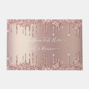 Rose Gold Blush Glitzer Sparkeln Tropfen - Ihr Tex Fußmatte