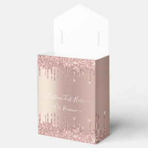 Rose Gold Blush Glitzer Sparkeln Tropfen - Ihr Tex Geschenkschachtel