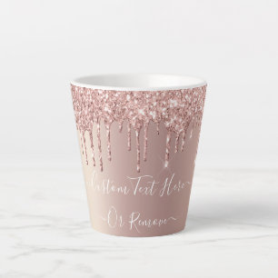 Rose Gold Blush Glitzer Sparkeln Tropfen - Ihr Tex Milchtasse