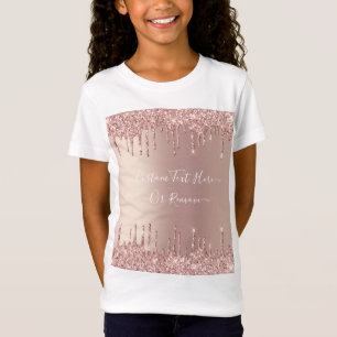 Rose Gold Blush Glitzer Sparkeln Tropfen - Ihr Tex T-Shirt